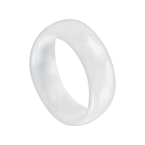 White Ceramic Ring - Etsy