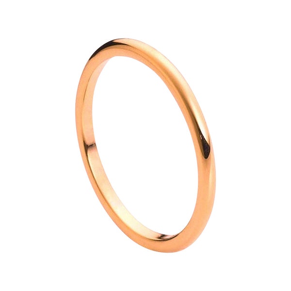 18k Rose Gold Wedding Band - Etsy