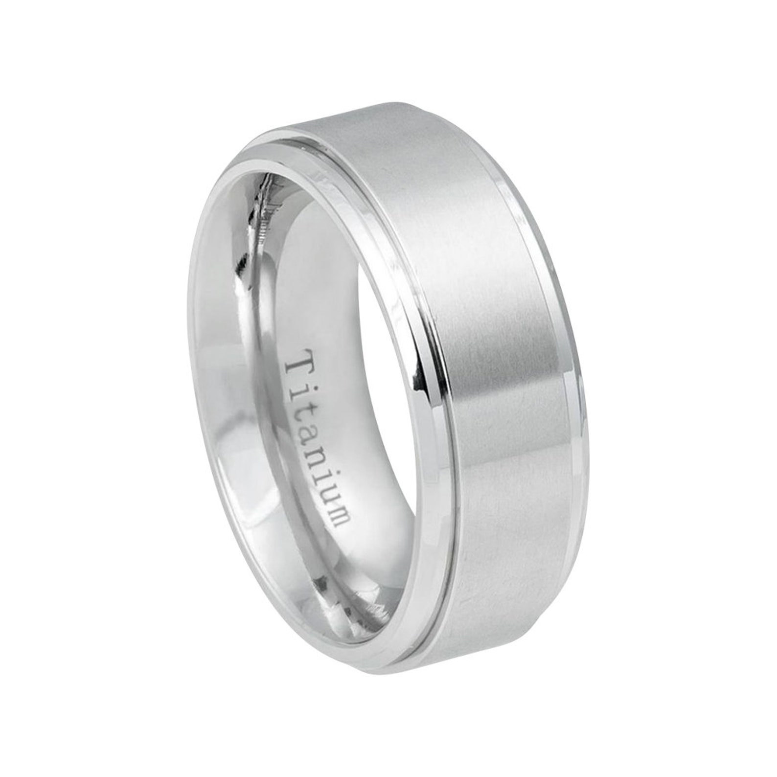 Mens Wedding Band Titanium Ring 9mm Engagement Band Satin Brushed Ring Mens Wedding Band Titanium Ring 9mm Engagement Band Satin Brushed Ring