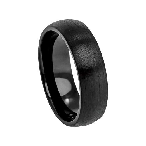 Grey Ring Mens Wedding Band 6mm Engagement Band Gunmetal Etsy