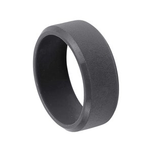 Anillo de silicona Anillo alternativo Anillo de estilo de vida resistente al aire libre Banda de boda gris para hombres Anillo único personalizado Anillo de promesa Bordes biselados