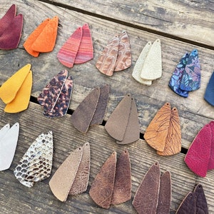 Triangle Leather Earring drops-Thin Strips-Simple- Earrings-Rustic Boho Chic -2.5&quot; Pre-Cut Earrings-Diy Craft Supplies