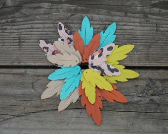 Leather Earrings-Leather Leaf Earrings-Rustic Boho Chic-1" -2" Pre-Cut Earrings-Diy Craft Supplies