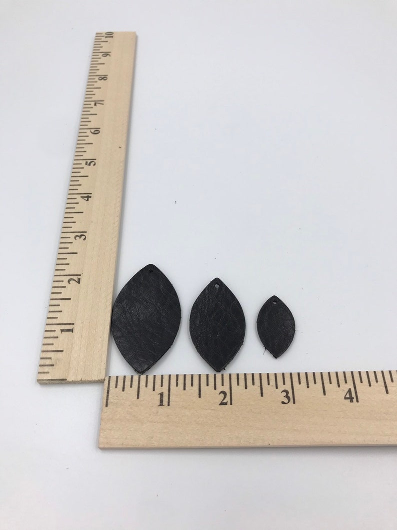 Cowhide Leather Earringsleather Teardrop Earringsrustic Boho Etsy