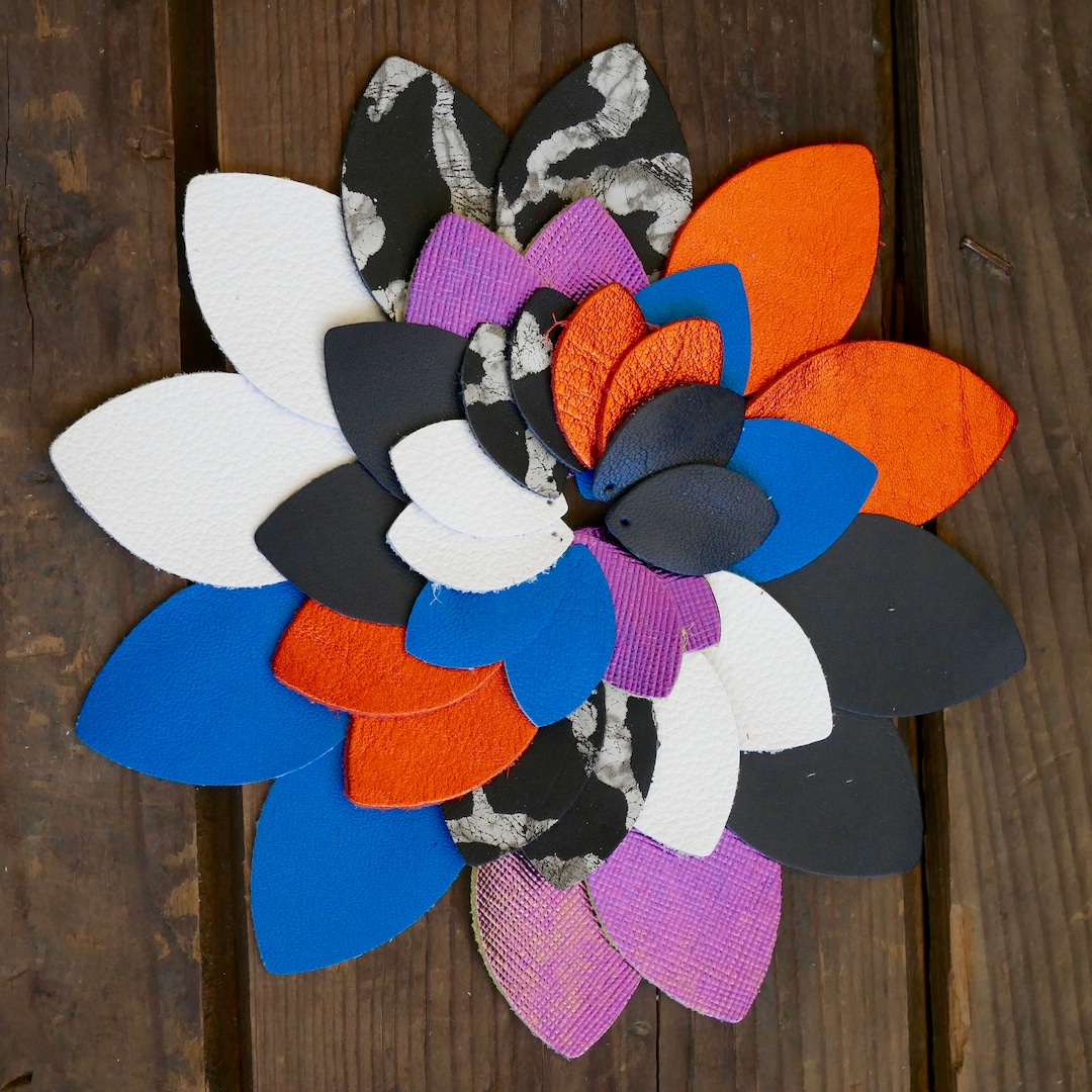 Leather Earringsleather Teardrop Earringsleather Earring Etsy