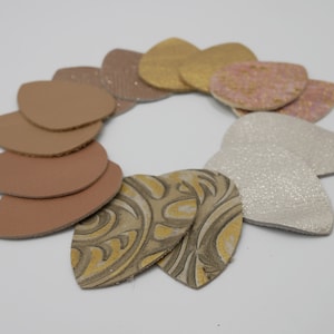 Leather Earrings-Leather Teardrop Earrings-Rustic Boho Chic -Pre-Cut Earrings-Diy Craft Supplies 6pk