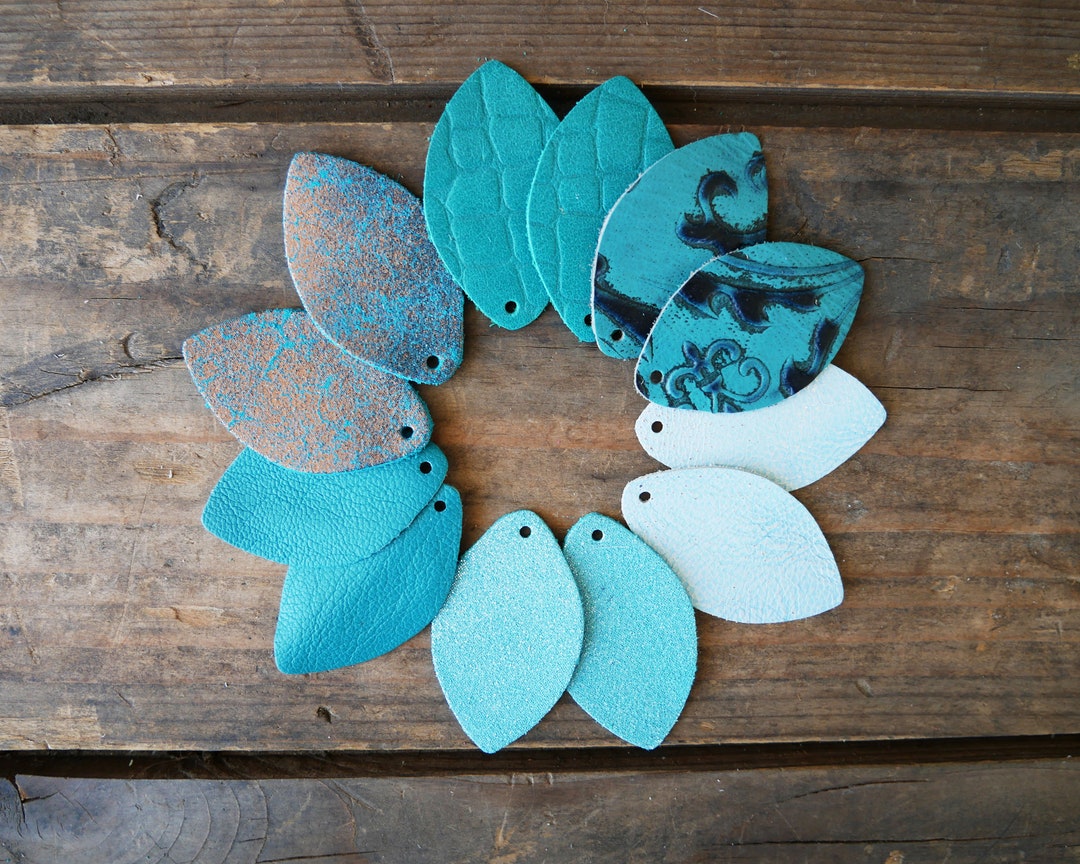 Leather Earringsleather Teardrop Earringsleather Earring Etsy