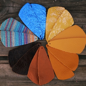 Triangle Leather Earring drops-Thin Strips-Simple- Earrings-Rustic Boho Chic-2.5&quot; Pre-Cut Earrings-Diy Craft Supplies