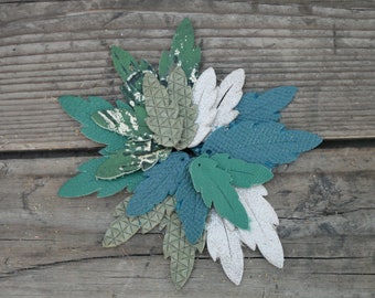 Leather Earrings-Leather Leaf Earrings-Rustic Boho Chic-1" -2" Pre-Cut Earrings-Diy Craft Supplies