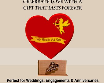 A Personalized Handmade Romantic Gift That Is Ready For Display, Compact & Stylish - Fits Beautifully On Desks, Mantels and Nightstands.