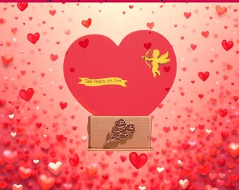 Valentine's Day Heart Sculpture On Bronze Base With Embossed Flowers- A Valentine's Day Gift - A Home Decor Piece - A Unique Display