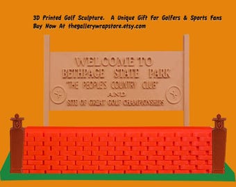 3D Printed Golf Landmark Sculpture, Premium Desktop Trophy & Golf Decor For Home Or Office Display-Unique Gift For Golf Lovers, Collectors