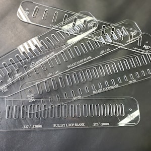 Acrylic Bullet Loop Templates for Western Gunbelt Leathercraft