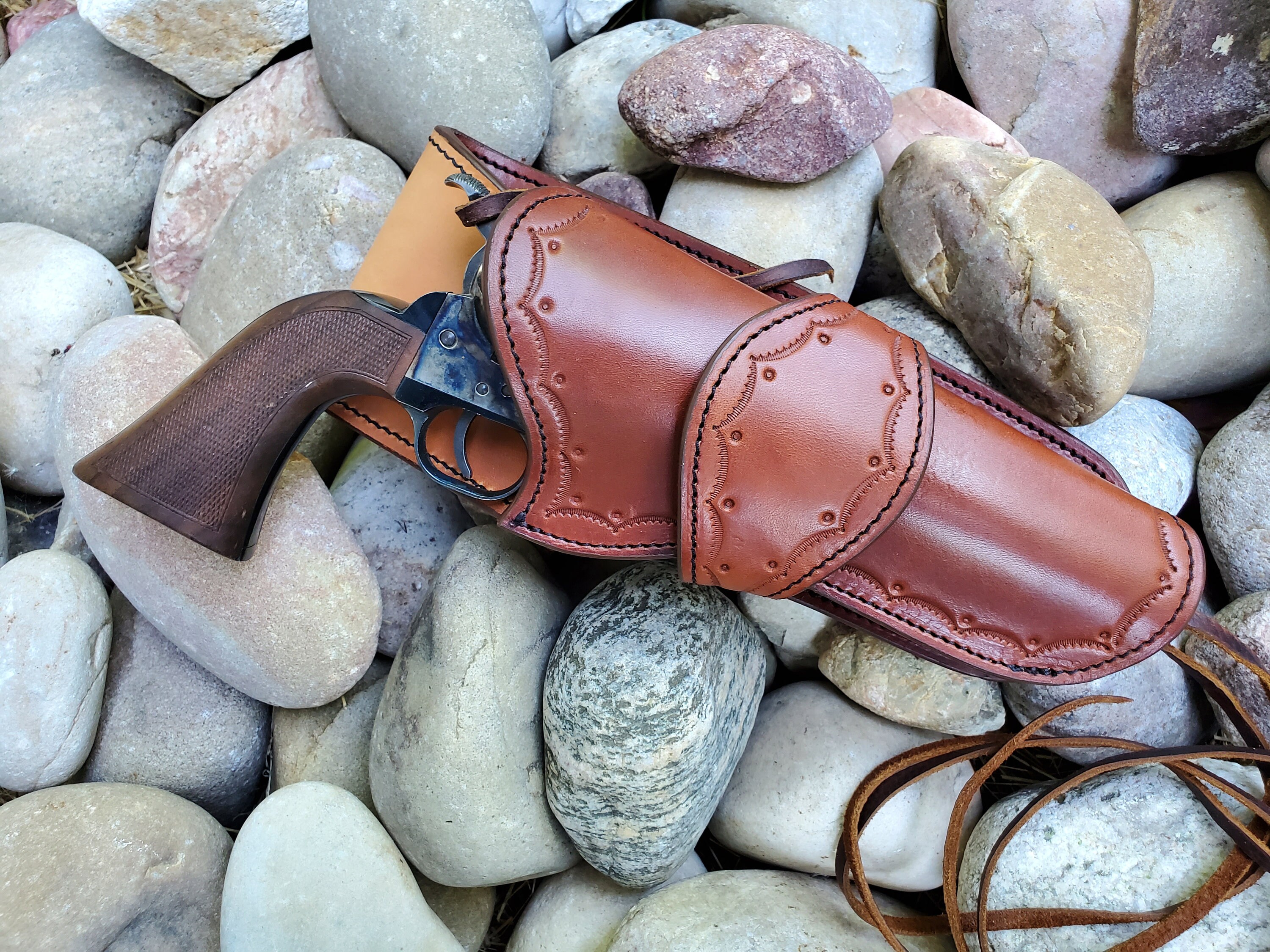 Black Canyon Echo Saa Leather Holster For Colt Single Army Etsy