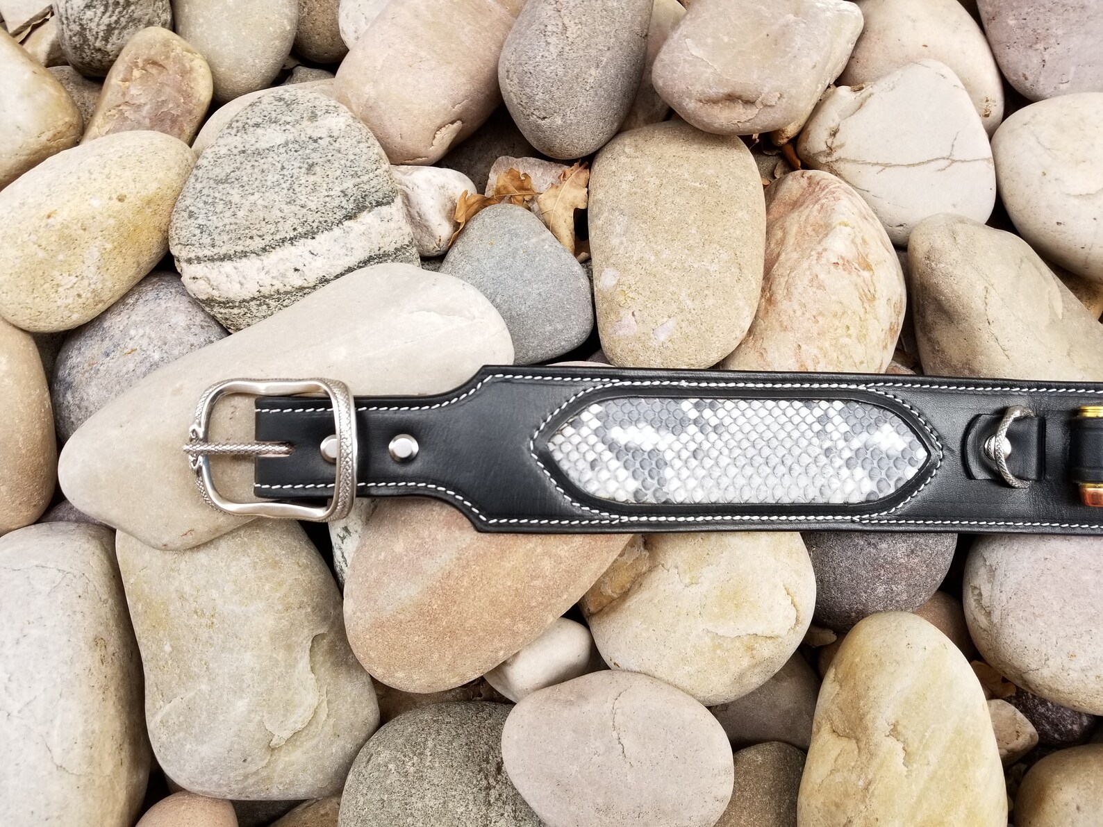 Python Leather Gun Belt Plissken Solid SAA Cartridge Belt Etsy