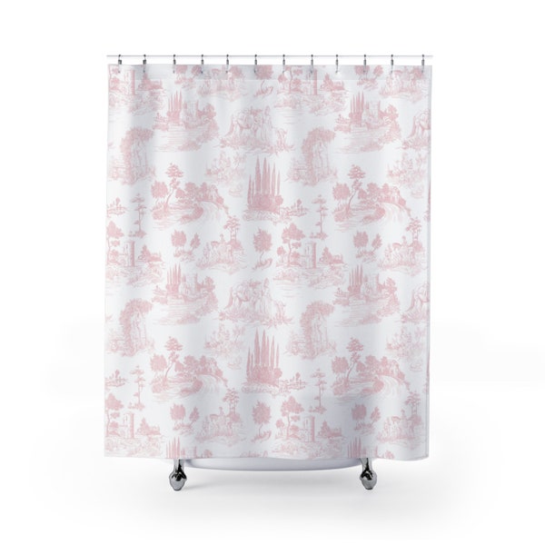 Shop Pink Shower Curtain Online Etsy