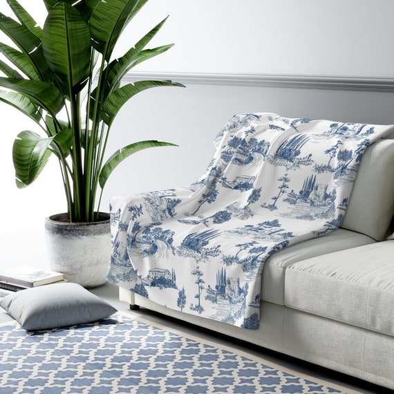 Toile throw blanket hotsell
