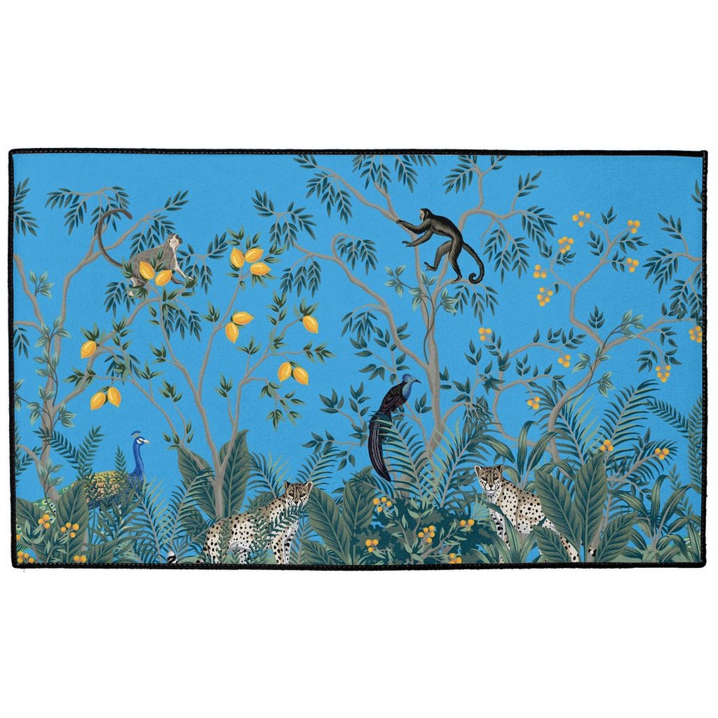 Chinoiserie Jungle Floor Mat | Waterproof Indoor Outdoor