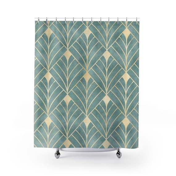 Art deco shower deals curtain