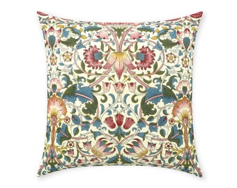 William Morris Luxury Designer Wilhelmina Vintage Teal Cushion Pillow Cover 