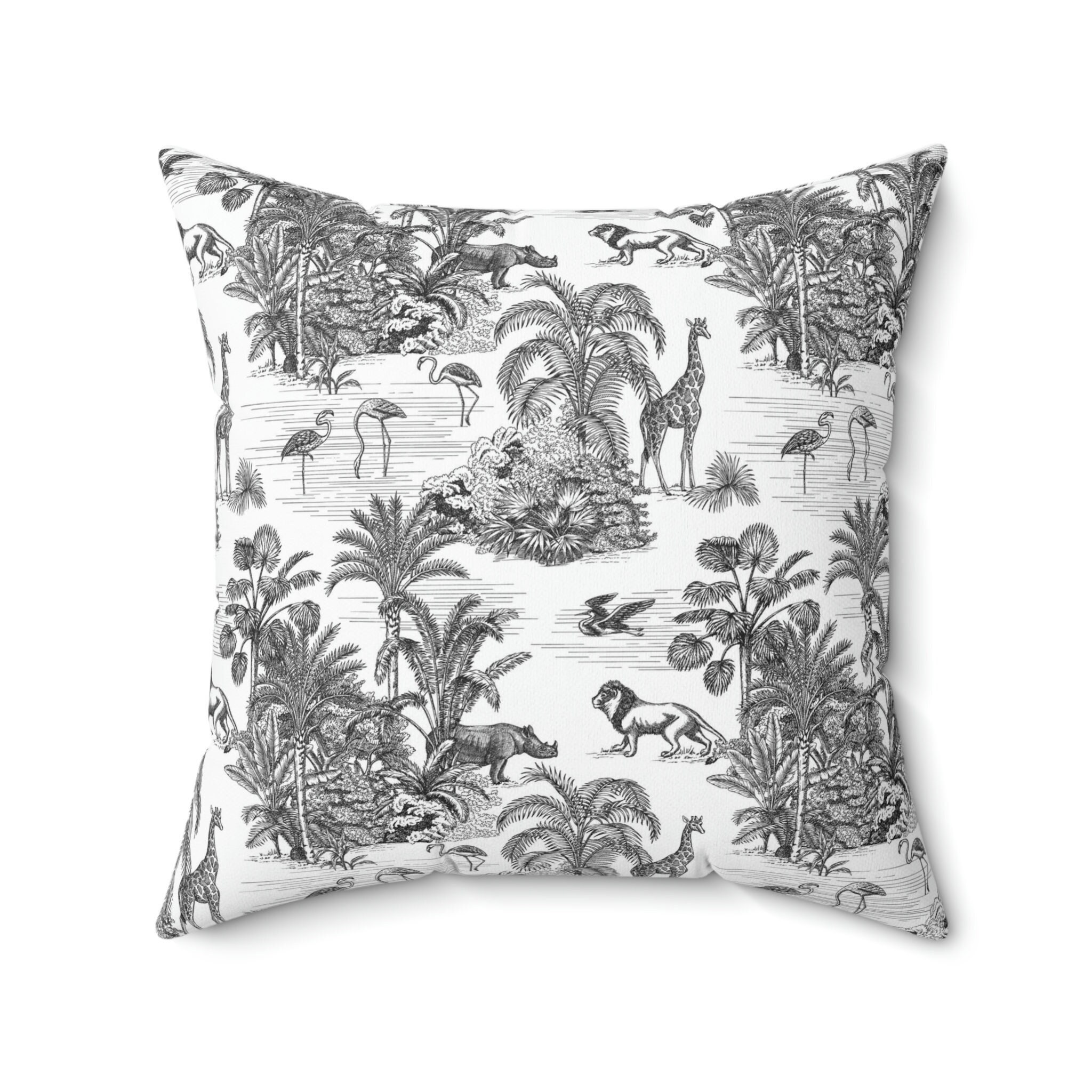 Flower Monkey Vintage Silk Scarf Pillow 28