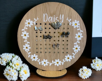 Personalised earring holder, earring storage, jewellery storage, display, earring organiser, Kids earring holder, girls earring holder