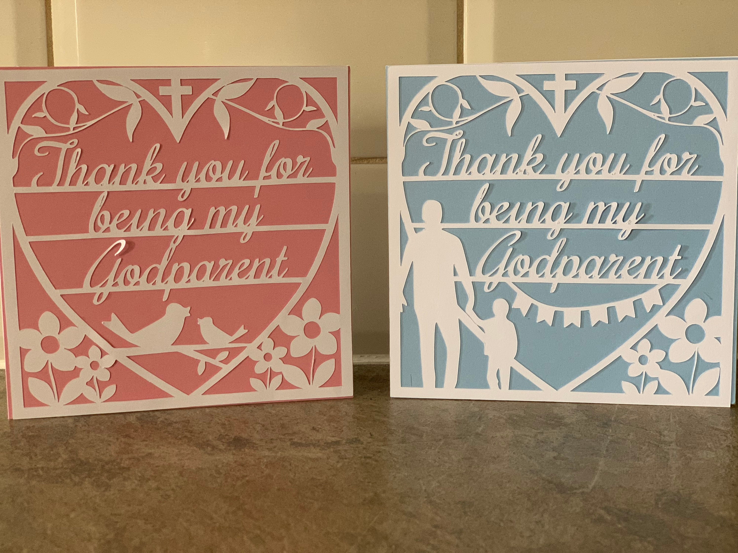 Thank you godparent card godparent card godparent gift Etsy