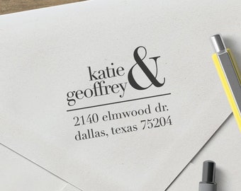 Custom Address Stamp Couple or Roommate Design - Three Designing Women Personalized Self Inking Stamp with Clean Hands Technology