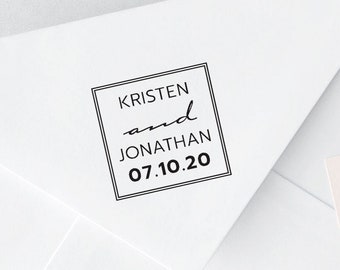 Personalized Save The Date Custom Self Inking Stamp - Three Designing Women Stamper Custom Gift for Wedding Invites, Brides, Bridal Showers