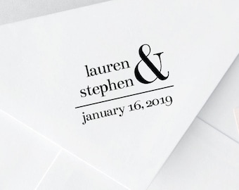 Save the date Custom Wedding Stamp (CSW10002S)-Three Designing Women-Award Winning Stamps-couple, celebration, RSVP, bride, groom, vows