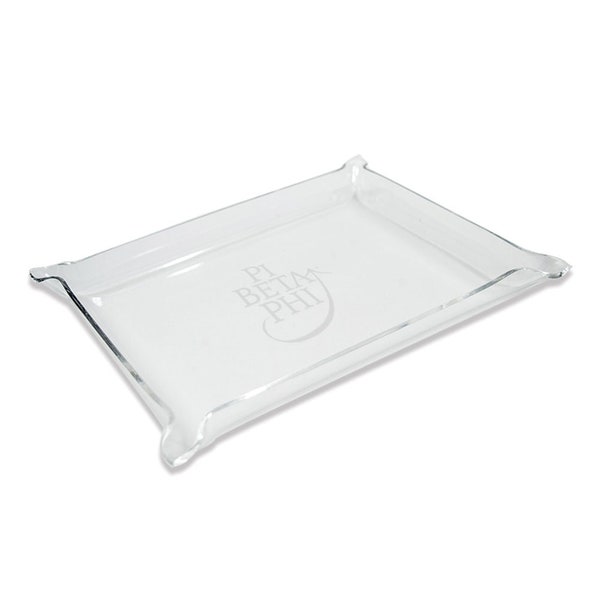 Pi Beta Phi Engraved Acrylic Valet Tray - Sorority Greek Custom gift for Initiation, Big Little Reveal bathroom vanity, jewelry, dorm