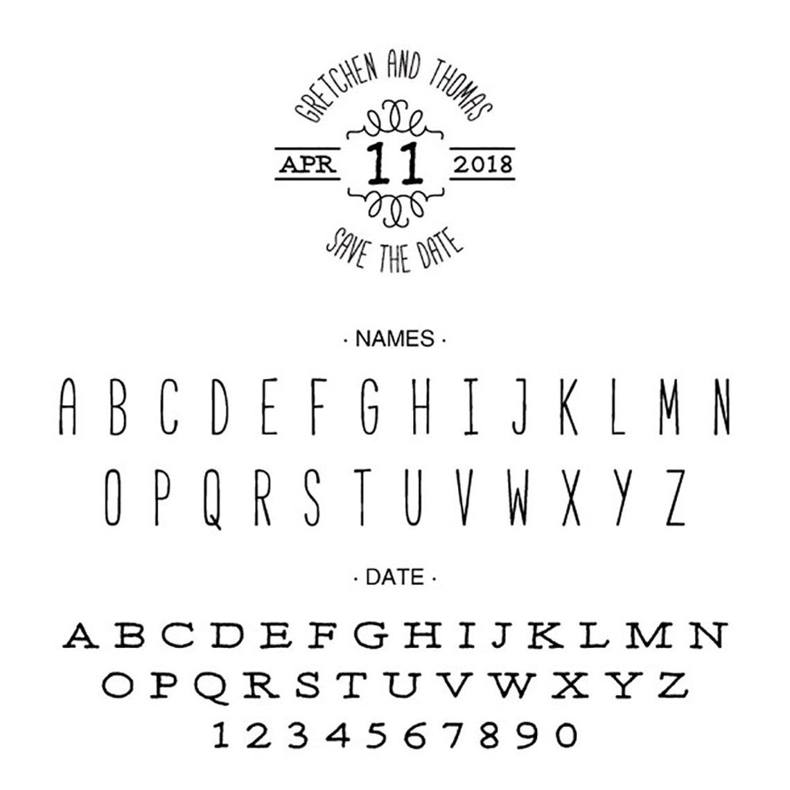 Wedding Couple's Name & Wedding Date Custom Stamp Etsy