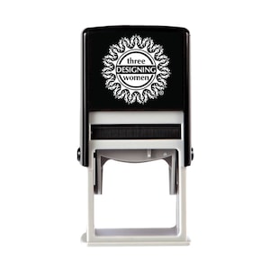 Three Designing Women Self-Inking Custom Stamp Device & Black Ink Cartridge Only