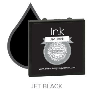 Jet Black Ink Cartridge Pad Refill for Three Designing Women Square Stamper Device