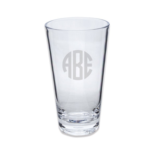 Personalized Engraved Acrylic Tall Drinking Glass - Custom Monogram Glass Perfect for Mother's Day, Father's Day, birthday, and more!