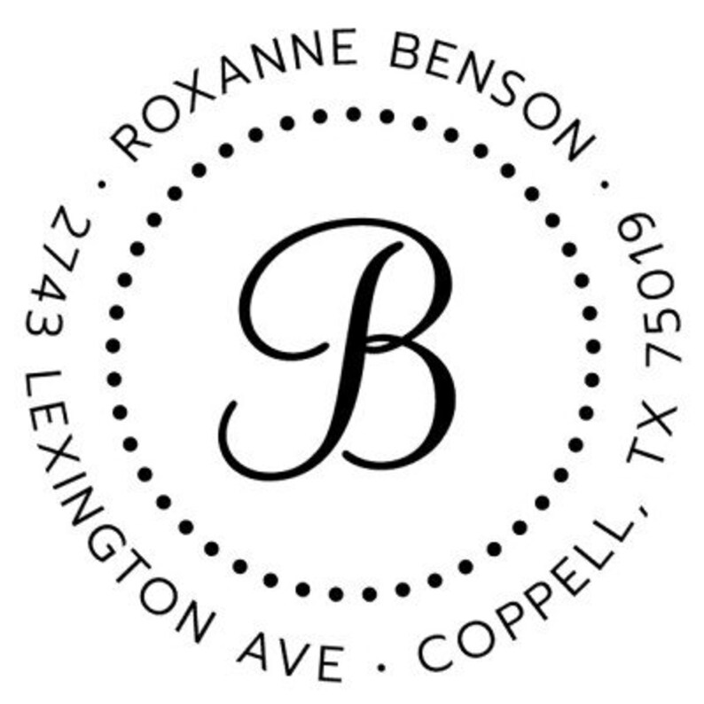 Custom Address Stamp Benson Design Three Designing Women Etsy