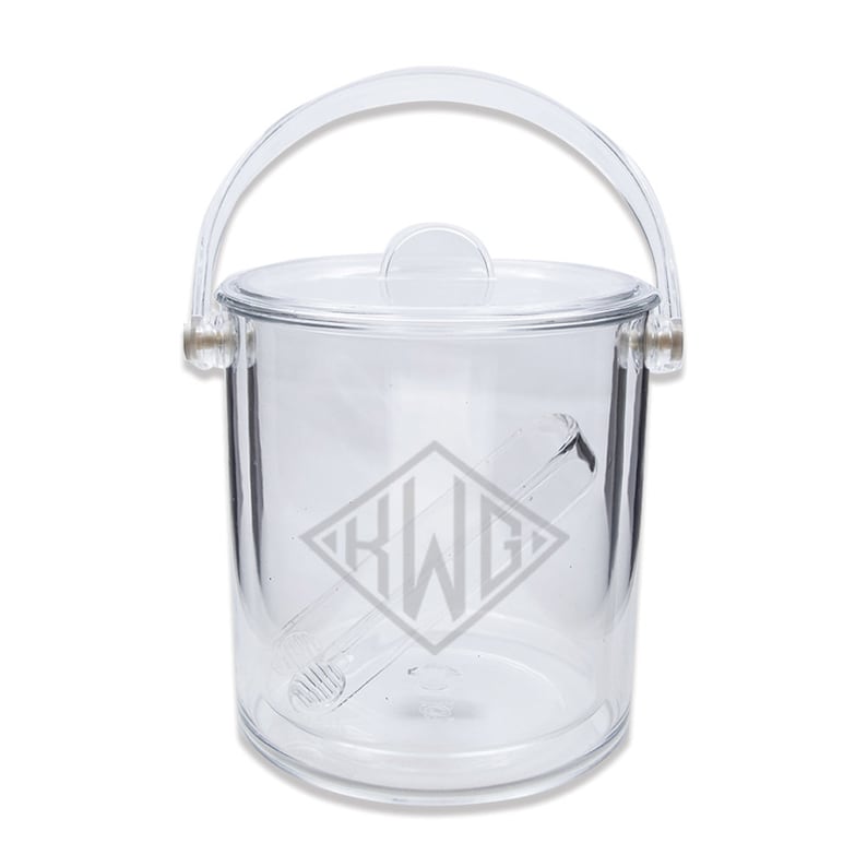 Personalized Engraved Acrylic Ice Bucket Custom Monogram Etsy