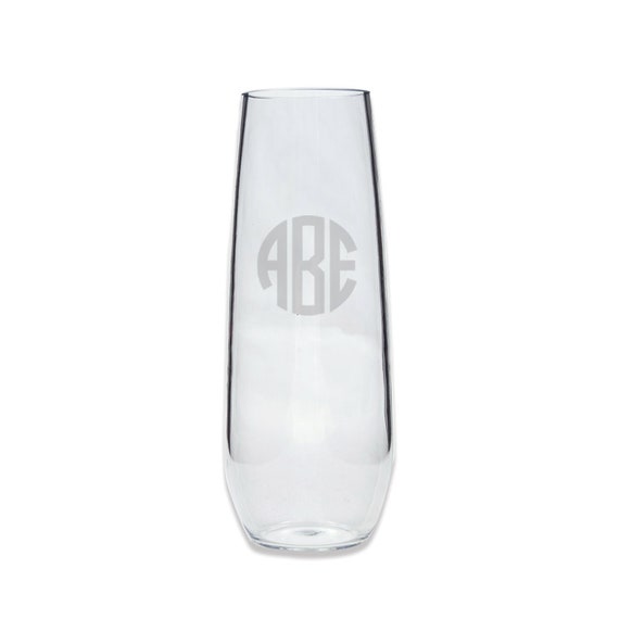 Personalized Engraved Acrylic Stemless Champagne Flute Custom