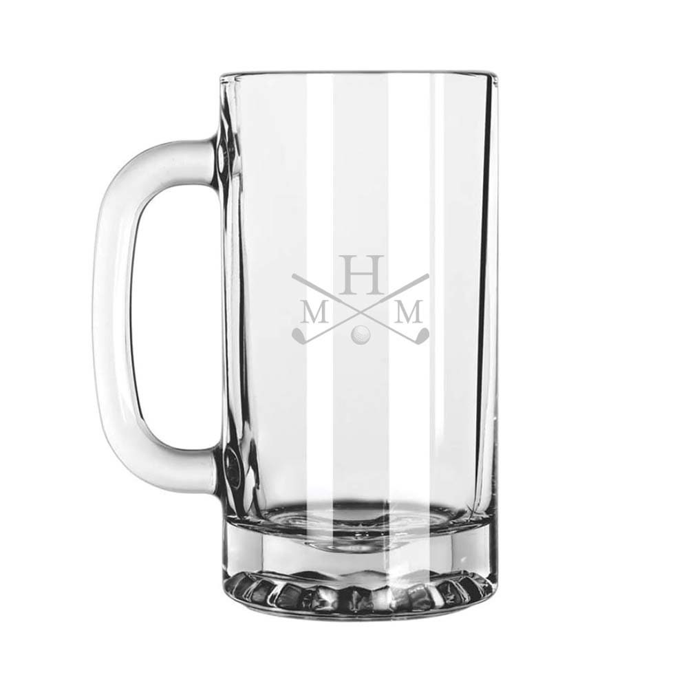 Personalized Engraved Glass Beer Mug Custom Monogram for Etsy