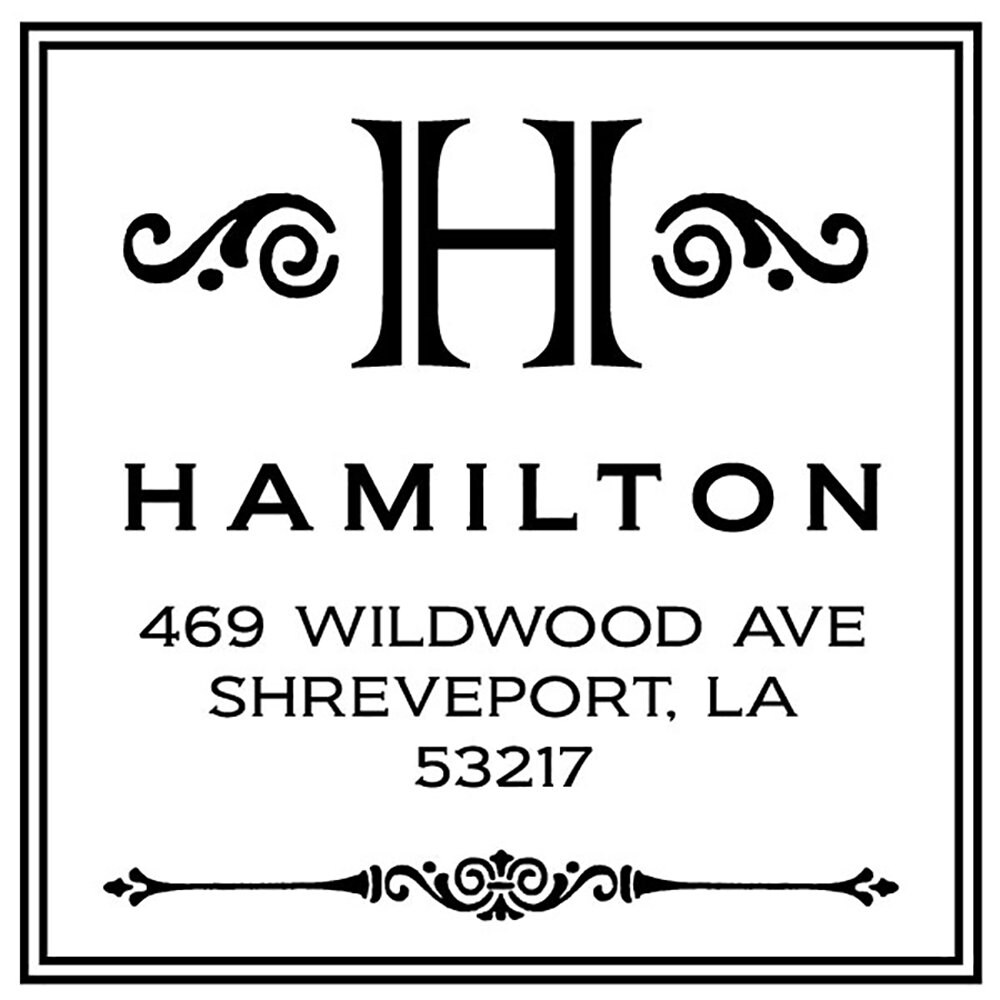 Custom Address Stamp Hamilton Design Three Designing Women - Etsy