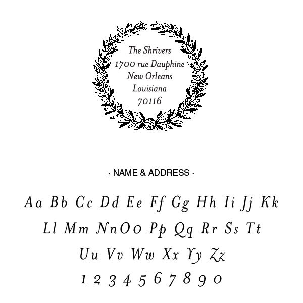 Alexa Pulitzer: Address Wreathe Stamp - Etsy