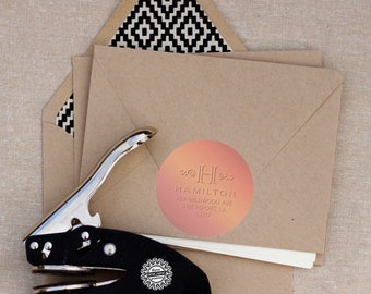 Foil Seal - Matte Rose Gold - pack of 32  - by Three Designing Women