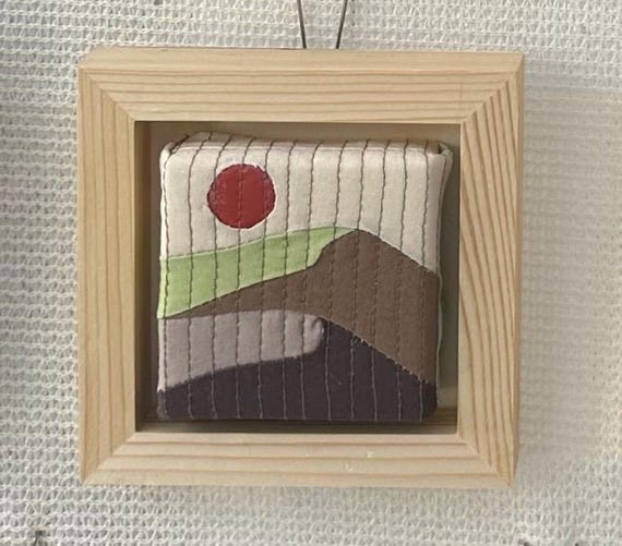 Mini Mountains Textile Art: Collectible Quilted Landscape - Cabin Decor