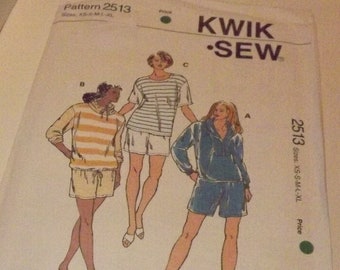 Vintage Kwik Sew Sewing Pattern 2513, 1996