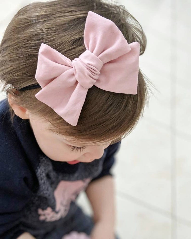 Baby Shower Gift Hair Bows Hair Accessories Pigtail Bows Pink Bow Baby Girl Headbands Newborn Bows Upcycled Blue Pinwheel Bow