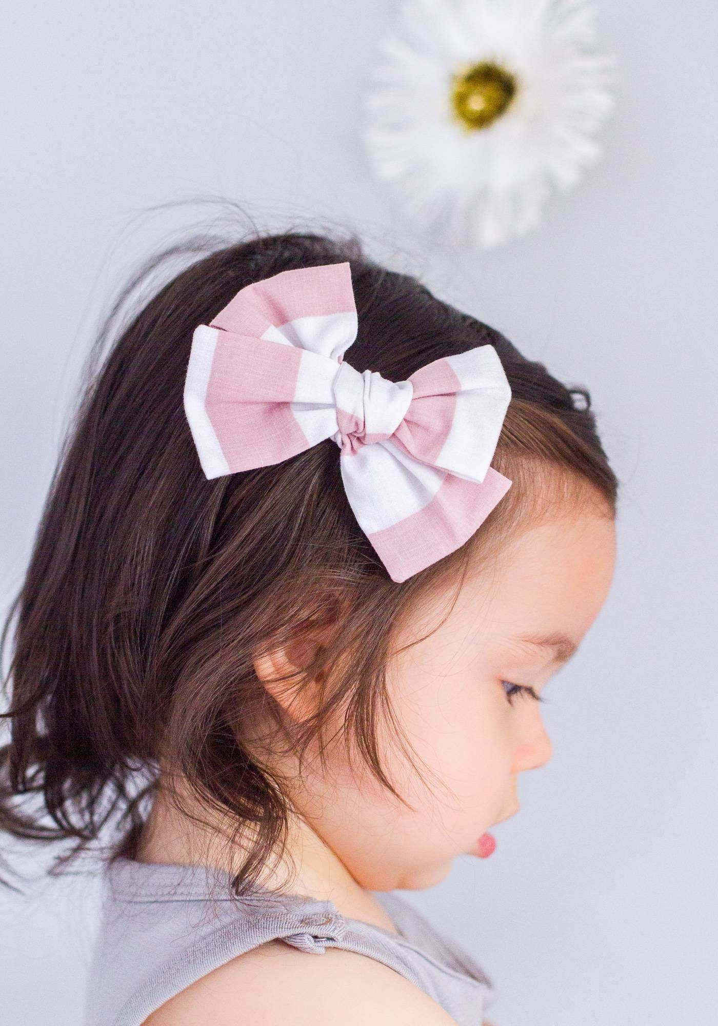Baby Girl Hair Bows Baby Nylon Headband Newborn Hair Bow Etsy