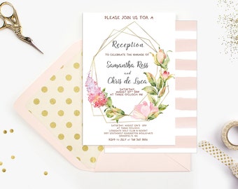 reception invitation etsy
