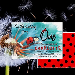 Ladybug Birthday Invitation, Ladybug Party, Ladybug Themed Invitations
