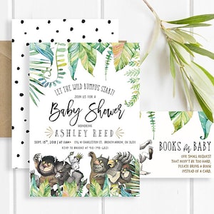 Where The Wild Things Are Invitation | Where The Wild Things Are Baby Shower | Let The Wild Rumpus Start | Where The Wild Things Are Party