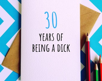 30th birthday card etsy